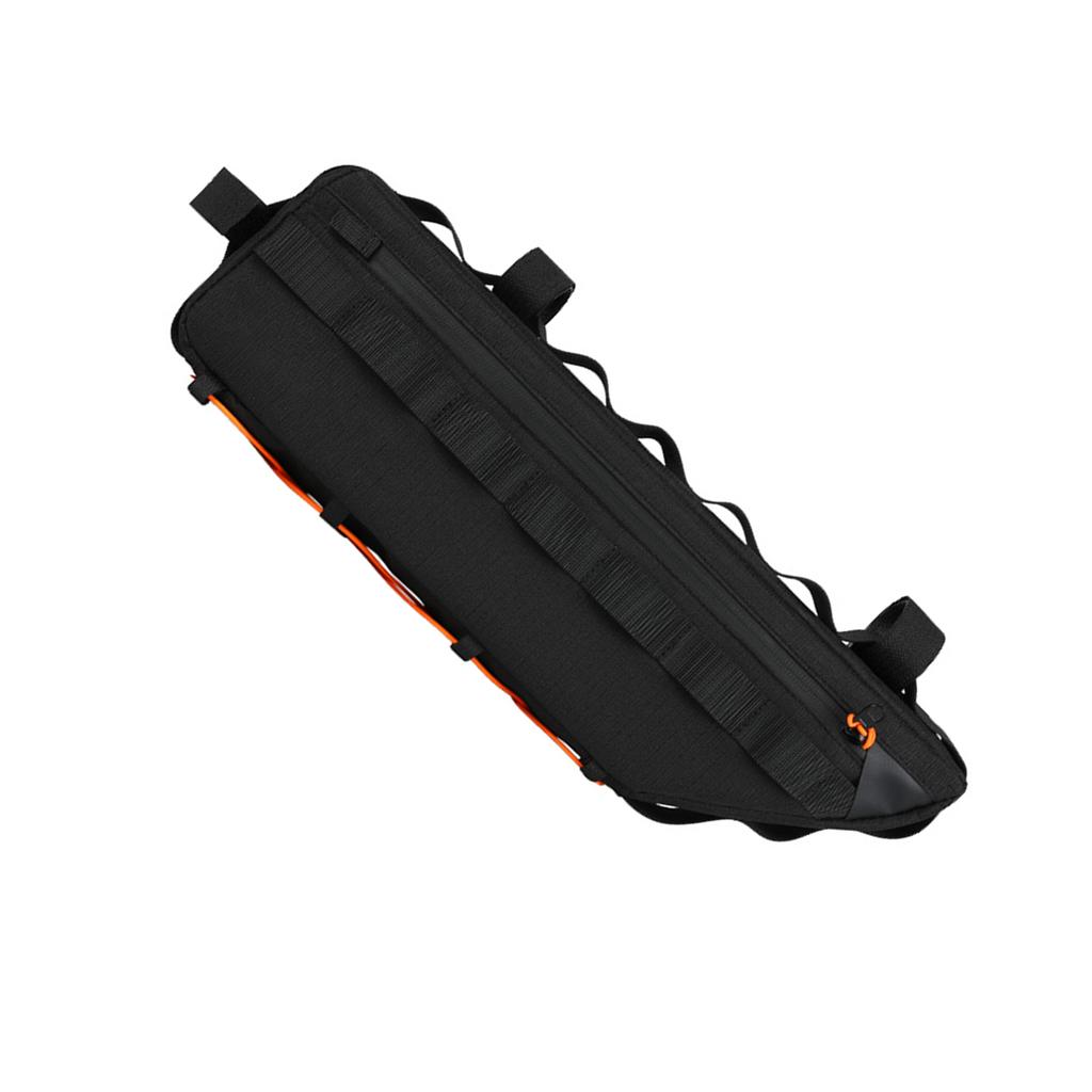 Borsa per Tubo Orizzontale Bici Borsa per Telaio Mountain Bike 2,6L Grande Capacità Impermeabile Tasca Laterale per Snack Accesso Facile Ciclismo