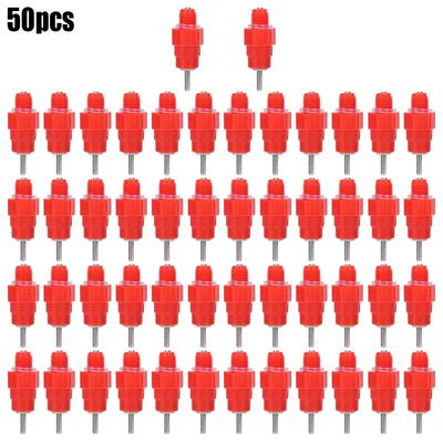 50 Stück 304 Edelstahl 360 Grad Hühner Geflügel Futterspender Wasser Nippel Tränke Schrauben
