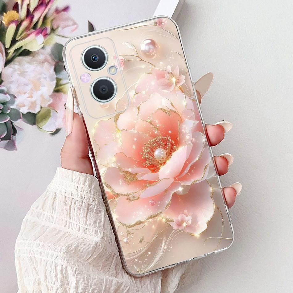 For OPPO Reno7 Z 5G / Reno8 Z 5G Elegant Floral Butterfly Phone Case For Oppo Reno 7Z 8Z 5G Soft Silicone TPU Cases