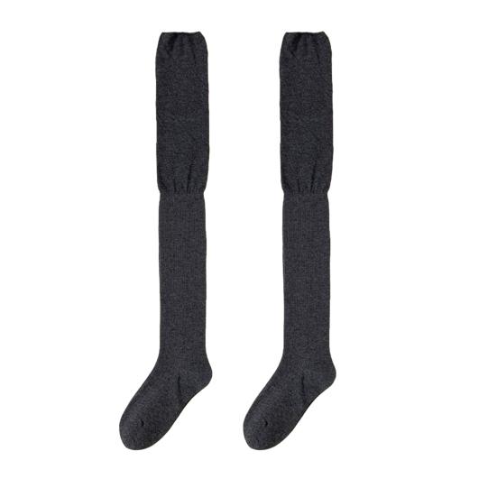 Women Slouchy Over-the-knee Socks Soft Cotton Stretch Thigh High Socks Ribbed Scrunch Tall Boot Socks for Girls