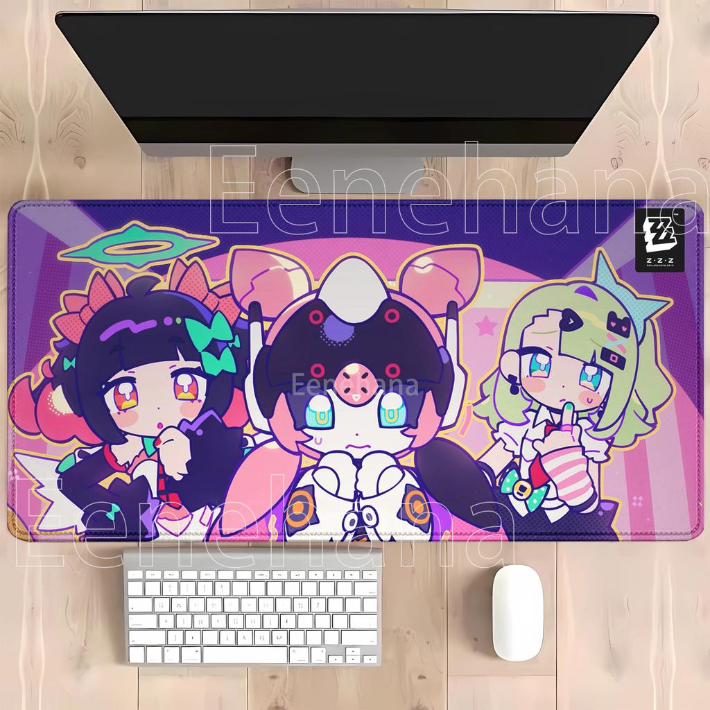 Larges Aod Sunna Aria Nangong Yu Mousepad Angels Of Delusion Anime Cute Girl Zenless Zone Zero Mouse Pad Zzz Keyboard Desk Mat
