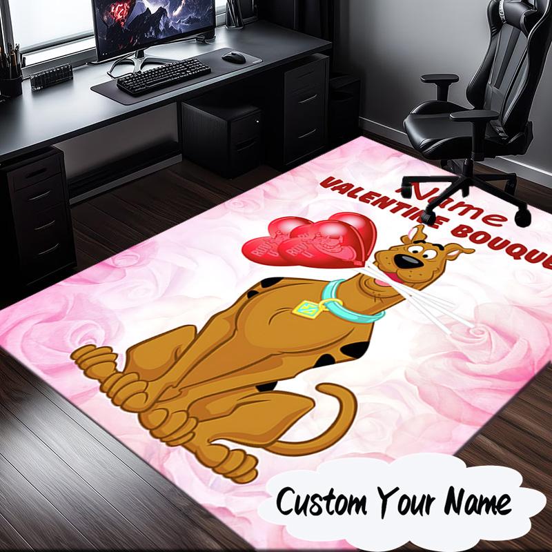 Custom Name Rug Scooby dog Carpet Game rug Area Rug Suitable for Kitchens, Homes, Offices, Living Rooms,Home Decor,Birthday Gift