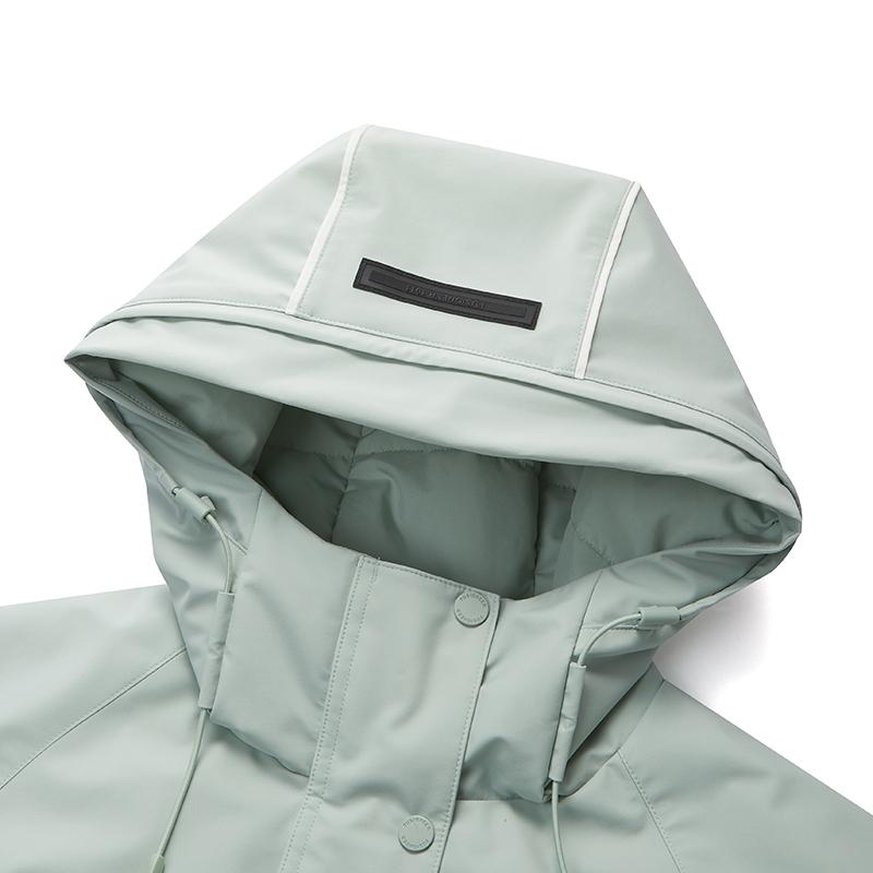 FILA Fusioneer Loose Hooded Long Sleeve Cotton Jacket Women jackets T11W615901F-GY