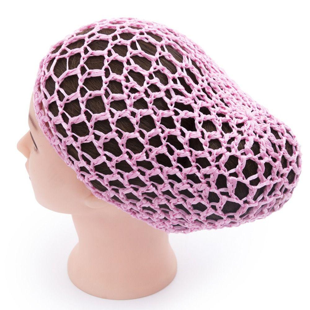 Soft Rayon Knit Mesh Crochet Hair Net Fine/Loose Mesh Work Bun Snood for Light Attendant Nurses