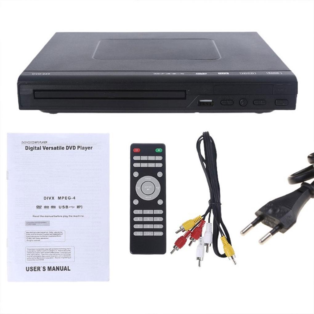 DVD Player 1080P Home 225 DVD Player HD Multimedia Digital TV Disc Player Support DVD CD MP3 MP 4 RW VCD DVD Home Theatre System
