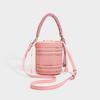 Damen Sommer Neue Reine Handgefertigte Gewebte Tasche, Nische High-End Gefühl, Kordelzug Schultertasche, Crossbody Große Kapazität Eimer Tasche
