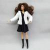 Casual Plush Coat Handmade Tops Dresses Set for 1/6 Doll/29~32cm Doll Clothes Accessories