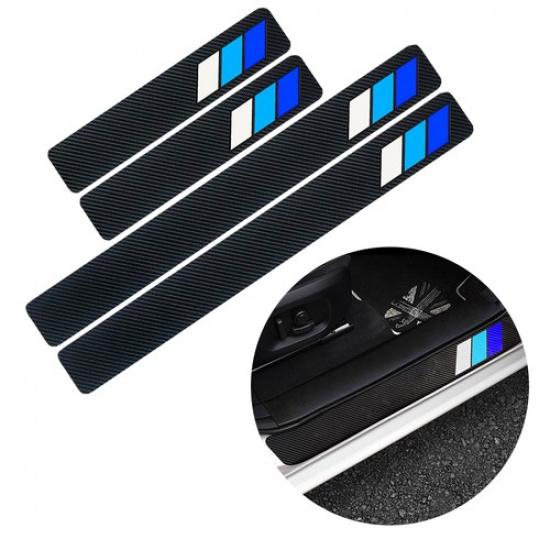 4x Accessories Carbon Fiber Car Door Sill Sticker Protector for Toyota EOA