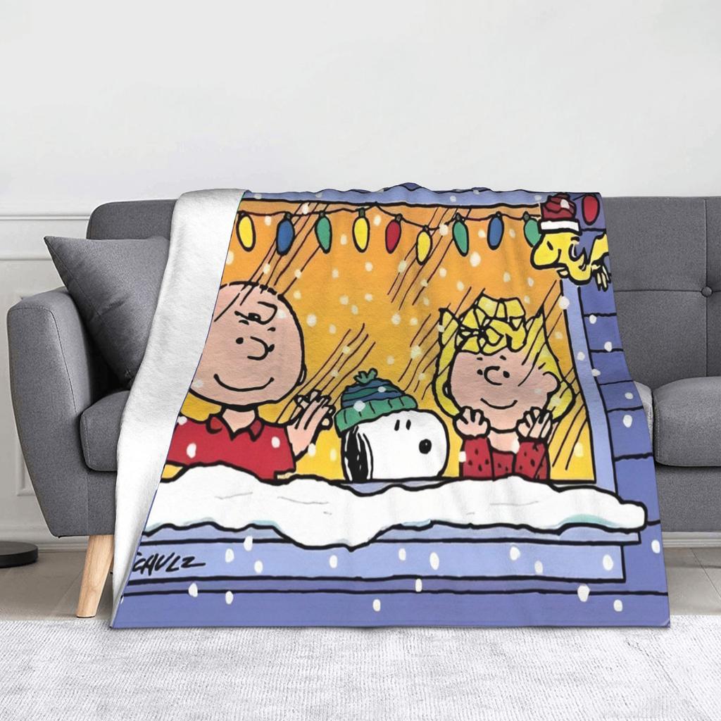 snoopys Blanket Super Soft Warm cartoon dog Throw Blankets for Bed 50x60 Inch Multiple Sizes Bedspreads