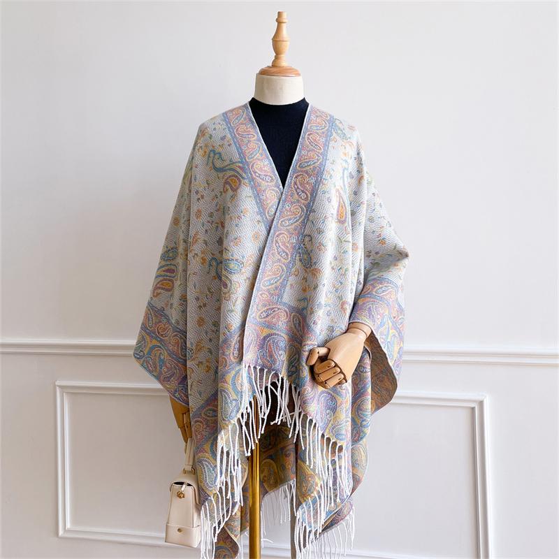 Design Floral Printed Cashmere Scarf Women Winter Pashmina Shawls And Wraps Thick Warm Bufanda Stoles Blanket Luxury