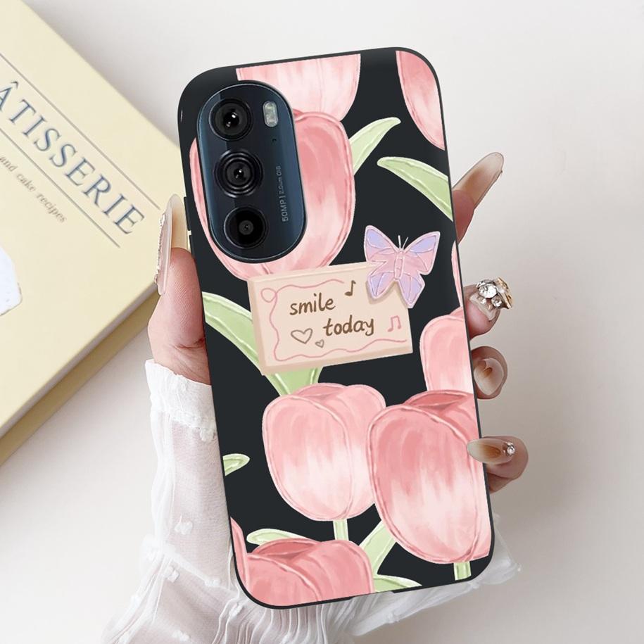 For Motorola Edge 30 Pro Case XT2201-1 Cover Lovely Panda Bowknot Silicone Shockproof Cover For Moto Edge Plus 2022 Edge30 Funda
