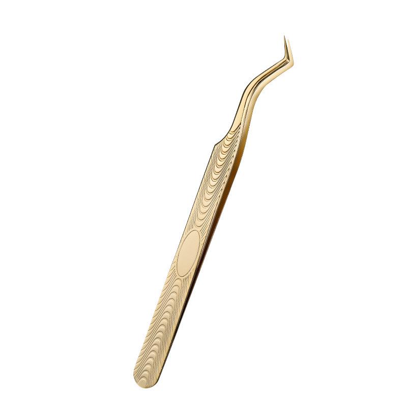 High-Density Blooming Eyelash Extension Tweezers - Precision Beauty Tool for False Lashes