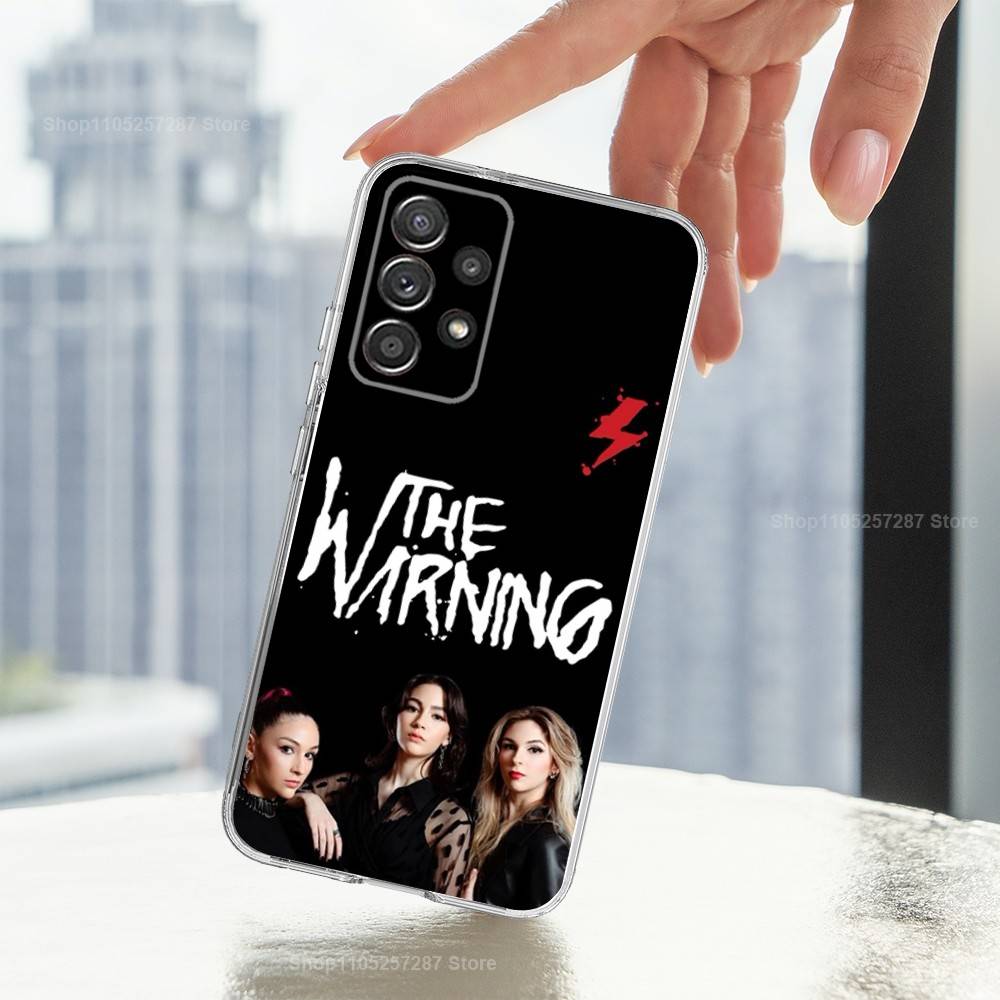 Band T-THE W-Warning Rock Case For Samsung A51,30,71,S9,Ultra,Lite,S22,10,20,FE,23,21,PIus,Transparent, Silicone