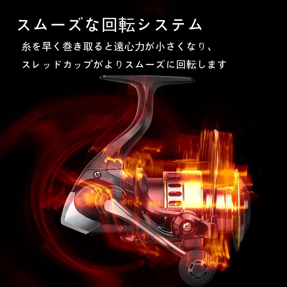 Mulanimo Spinning Reel, Left and Right Interchangeable Handle, Lightweight, For Long Throwing, Hole Fishing, Freshwater Fishing, Sea Fishing, Aging