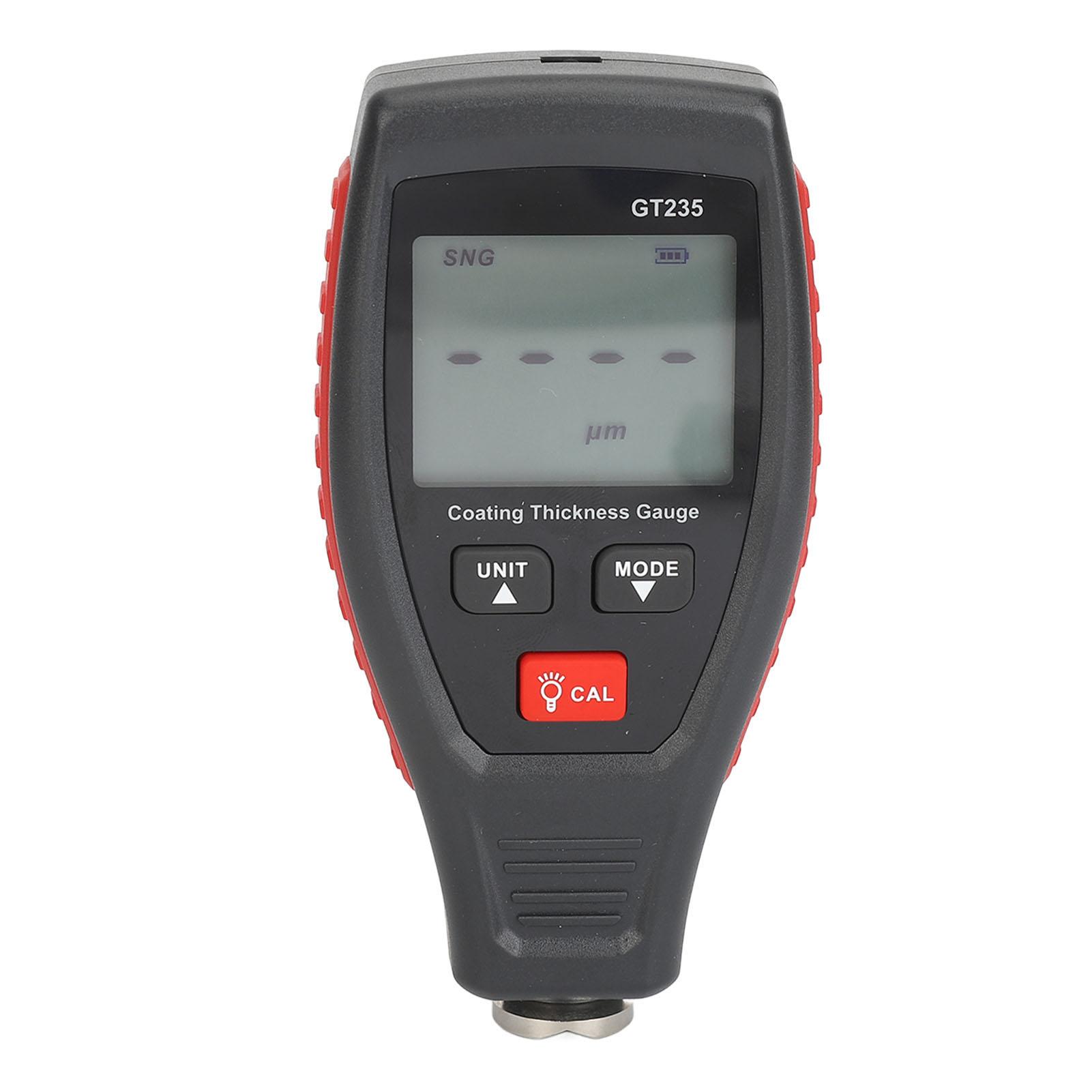 

Толщиномер покрытия Высокоточный измеритель толщины автомобильной краски Mil для покупателей подержанных автомобилей 0Диапазон 1800мкм GT235