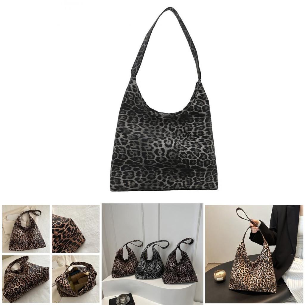Versatile Urban Simple Leopard Print Shoulder Tote Bag For Women With Roomy Interior