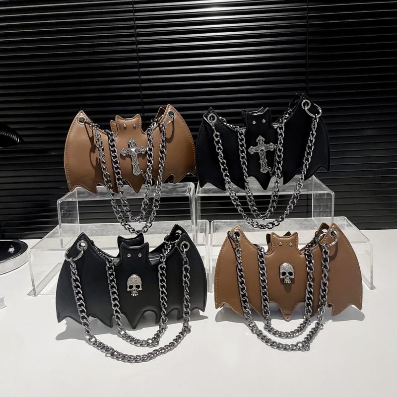 Fashion Creative Bat Woman Small Pu Chain Crossbody Bag For Daily Use