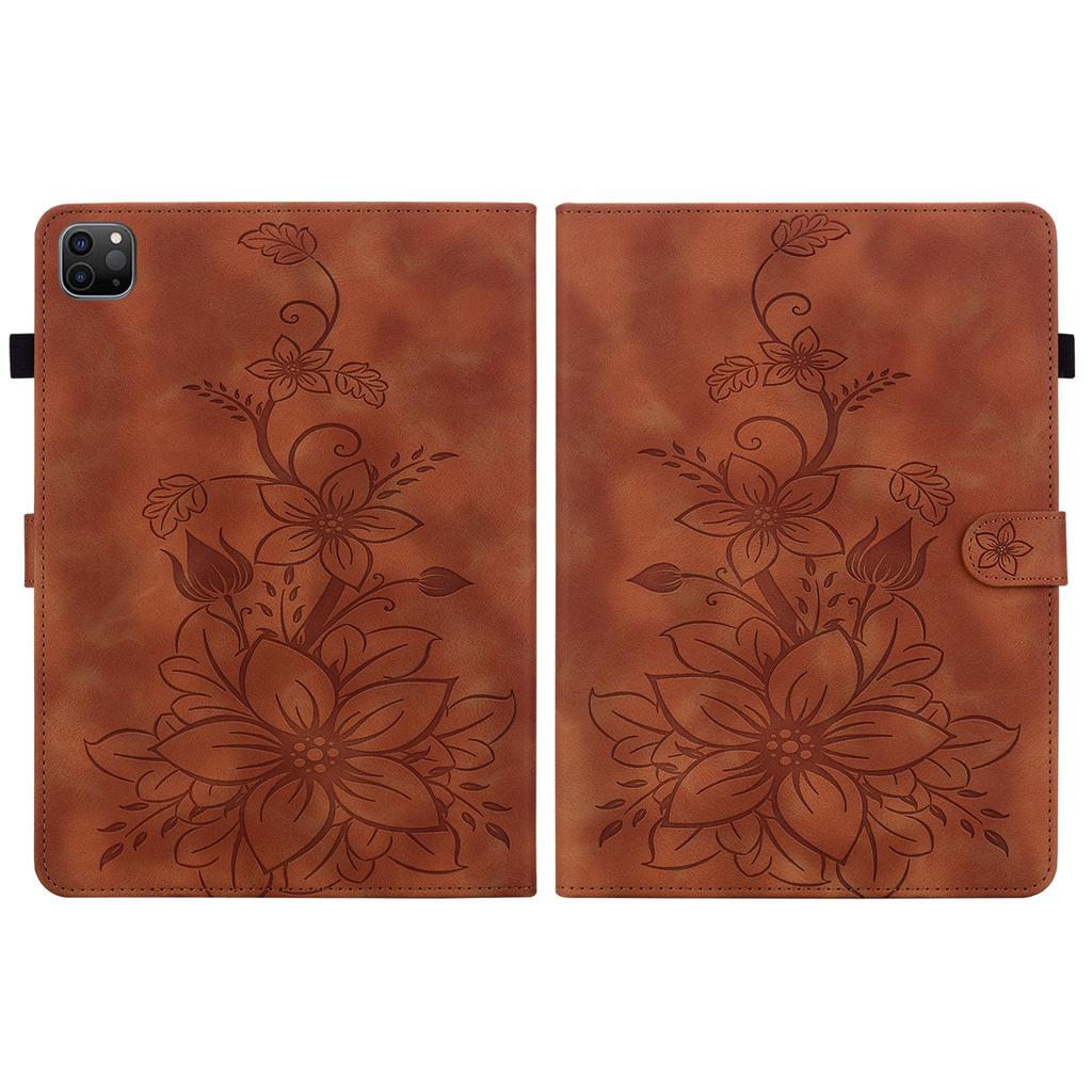 For Apple iPad Pro 12.9 (2022) (Also Known As iPad Pro (12.9-inch, 6th generation)).PU Leather Exquisite Floral Embossed Design Tablet Case