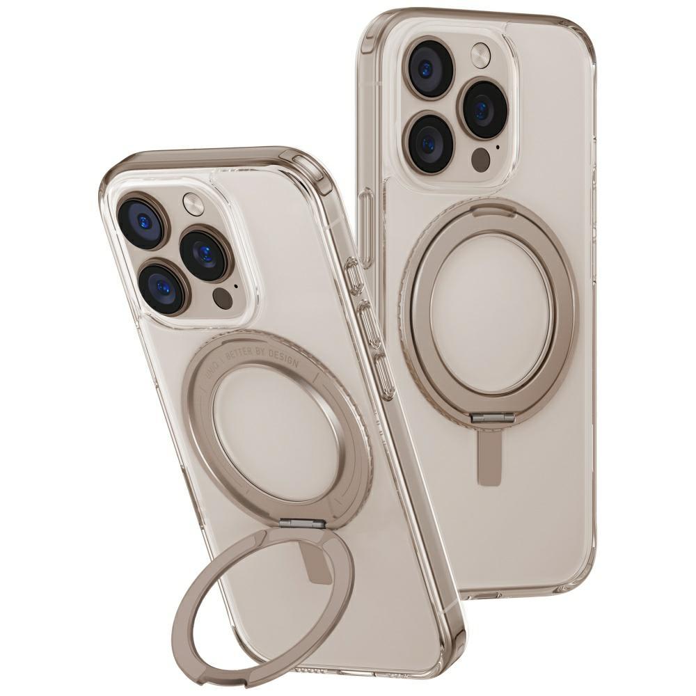 UNIQ Swivix Case for iPhone 16 Pro 360 Rotating Kickstand Gold