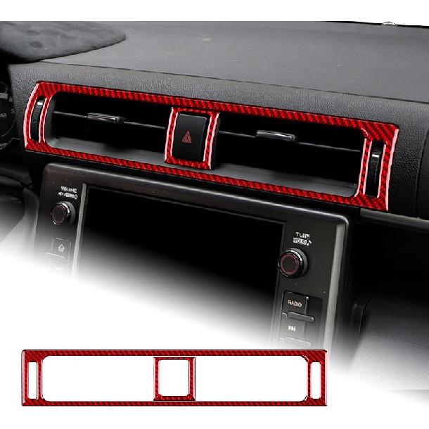 AIRSPEED for Subaru BRZ Toyota GR86 2021 2022 Seat Heating Control Button Cover Center Console Panel Carbon Fiber Sticker Interior Accessories,