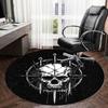 1pc Office Carpet Chair Mats Skull with Crown of Thorns Perfect for Decorating Office Chairs, Living Rooms, Or Bedrooms.YDT188