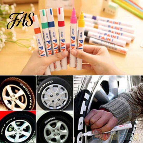 12 Farben wasserdichter Autoreifen-Reifenprofil-Gummi-Metall-Permanent-Lackmarkierungsstift