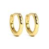 New Fashion 925 Sterling Silver Simple Zircon Round Multiple Size Gold Plated Hoop Earrings for Women Fine Jewelry