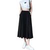 2026 Summer Women's High-Waisted Ice Silk Wide-Leg Pants - Korean Style Casual Loose Skirt Pants