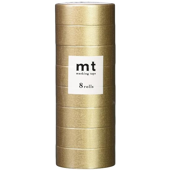 Kamoi Kakoshi mt Masking Tape 8P Width 15mm x 7m 532 High-Brightness Champagne Gold MT08P532 B0BD7XQ1PY