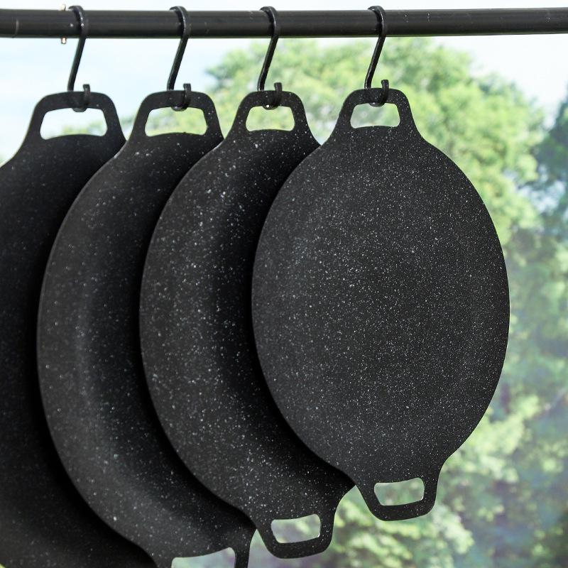 Korean BBQ Non-Stick Stone Grill Plate for Outdoor & Indoor Cooking
