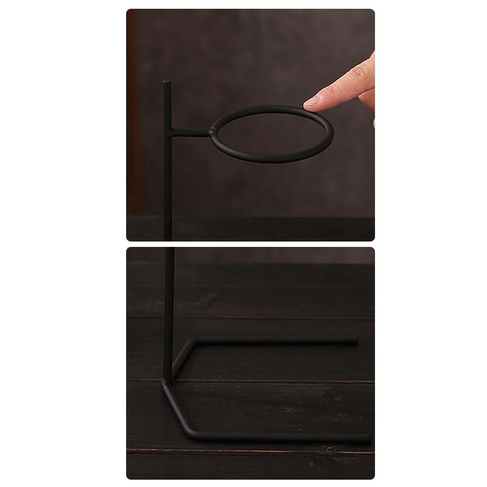 Black Coffee Filter Cup Holder Coffee Supplies Iron Coffee Filter Paper Rack Tool Support Hand Made Coffee Rack Home Office