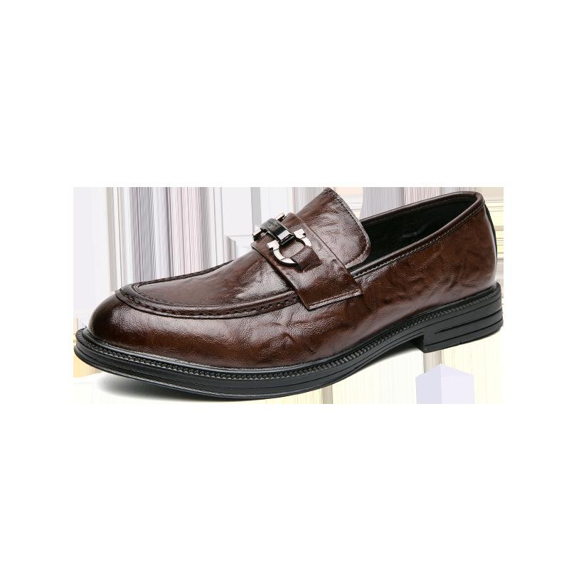 

Весна 2025 новый модный тренд лоферы из коровьей кожи молодежная уличная кожаная обувь низкие повседневные туфли 2025 44