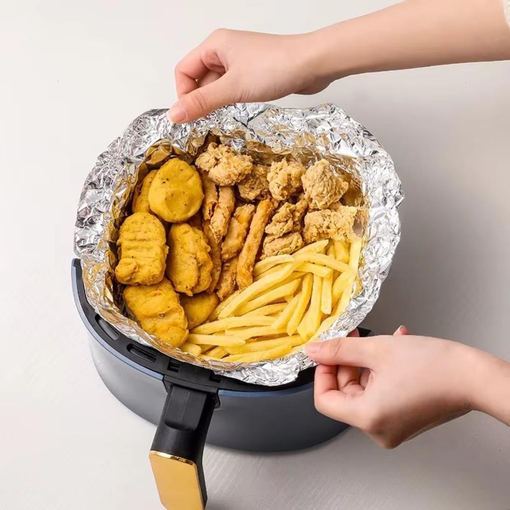1 Roll Disposable Tin Foil Wrapper Thickened Aluminum Foil Paper Roll Baking Tinfoil  Air Fryer