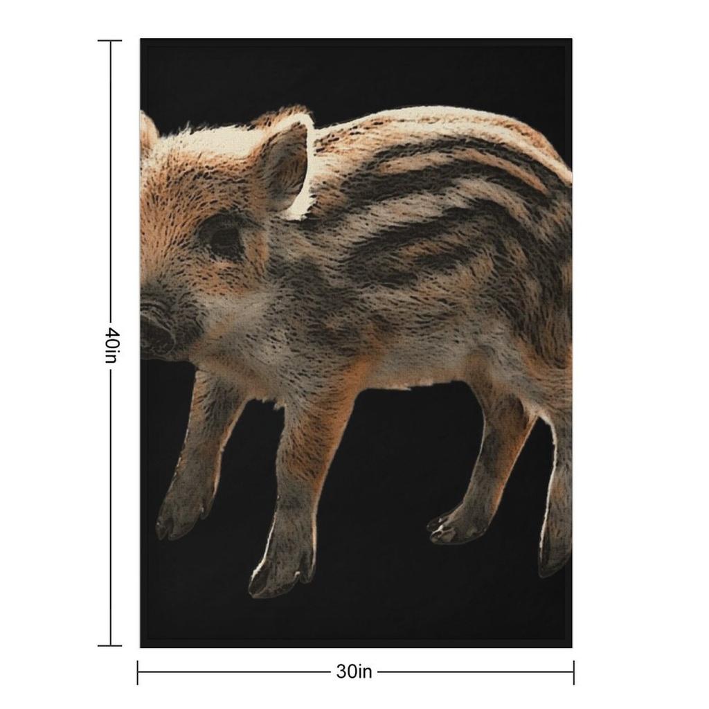 Piglets, wild boars, cute pig designs, adorable animal gifts Throw Blanket blankets and throws Personalized Gift Bed Blankets
