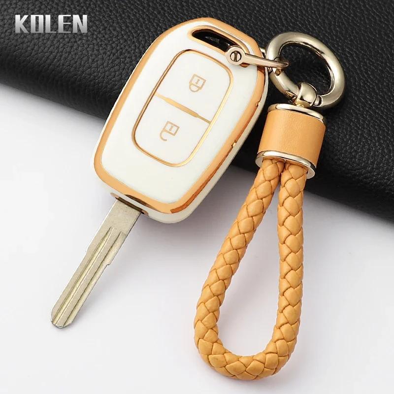 Fashion Tpu Car Key Case Cover For Renault Kwid Traffic Symbol Sandero Logan Lodgy Dokker Dacia Duster 2 3 Buttons Protector Fob