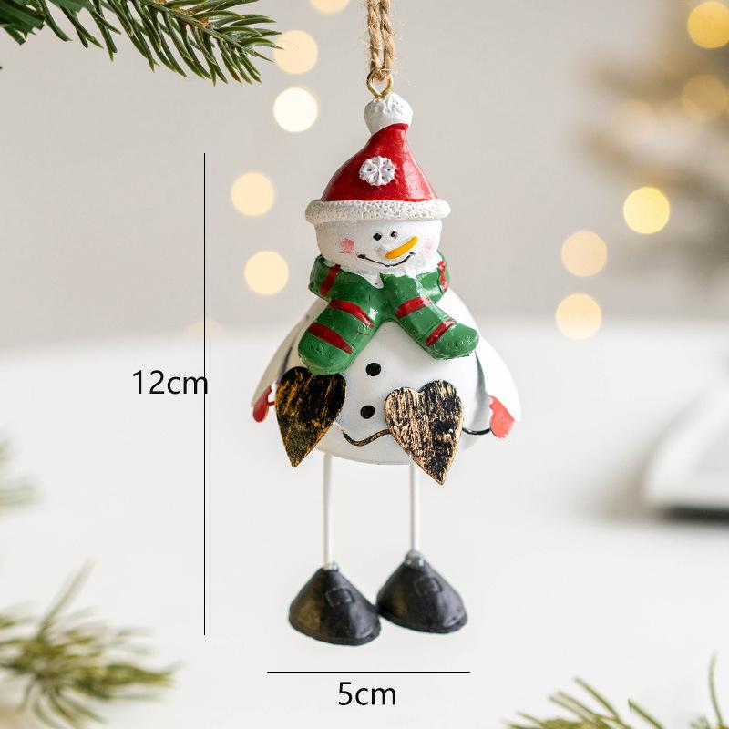 Resin Iron Christmas Ornament Decoration Kit for Home Window and Tree Holiday Decor 5 12cm Red Green White Color