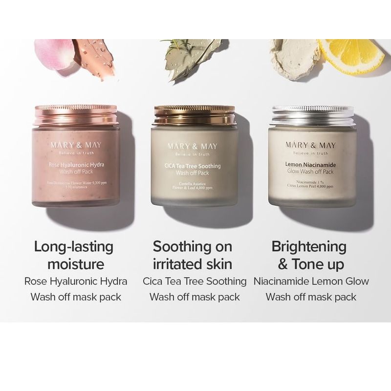 Mary&May Masque éclat à rincer au citron et à la niacinamide