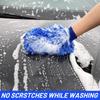 1/2PCS Chenille Plush Gloves for Car Cleaning Thickened Doublesided Car Cleaning Tools Ultrafine Fiber Car Washing Gloves