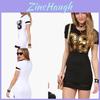 Elegant Women Short Sleeve Mini Bodycon Dress Soft Comfortable Summer Fashion