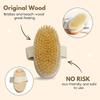 RECLUSE Dry Brushing Body Brush Natural Bristle – Skin Exfoliating Body Scrub Brush for Men & Women,Deep Cleansing, Dead Skin Removal,Lymphatic Dr