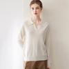 Leka Sha Women's 100% Cashmere Knit Long Sleeve Base Layer Top, Pullover, Solid Color, Autumn/Winter Sweater