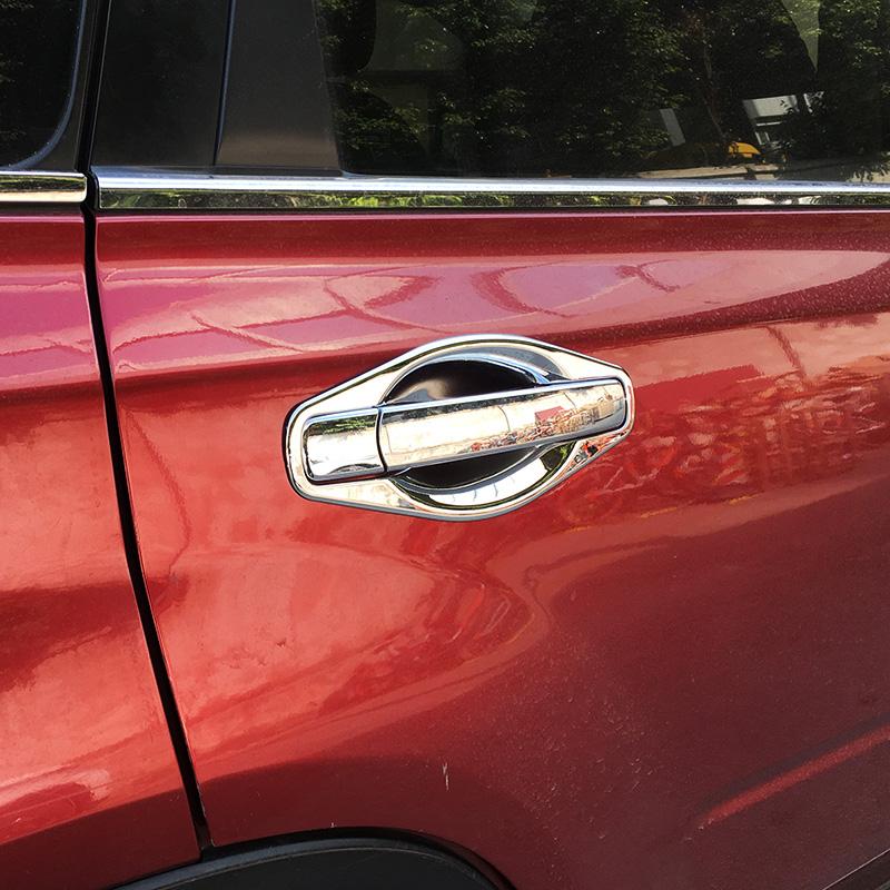 ABS Chrome For Nissan X-TRAIL XTRAIL T31 2008 2009 2010 2011 2012 2013 Cup Insert Door Handle Bowl Bezel Cover Trim Garnish 8pcs 7HD