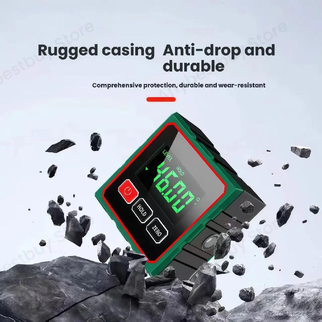 4-Sided Magnetic Electronic Inclinometer Digital Display Tilt Angle Gauge Portable High-precision Measurement Laser Level Ruler