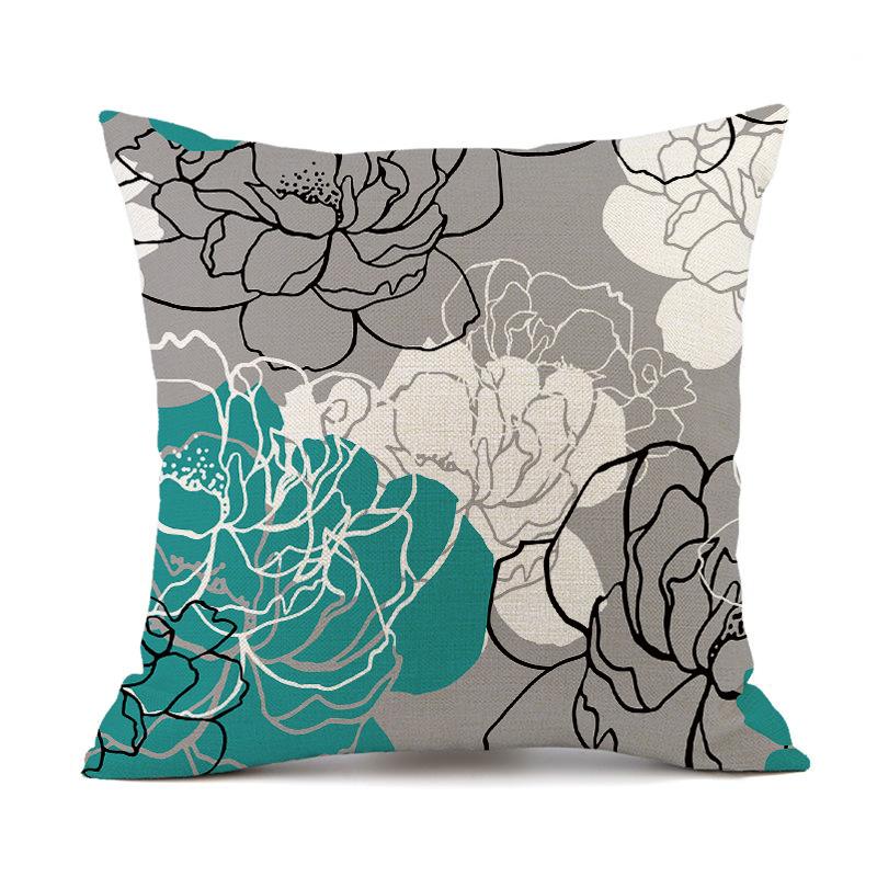 Outdoor Waterproof Cushion Cover 45X45 Floral Pillowcover Decorative Sofa Cushions Throw Pillows Pillowcase