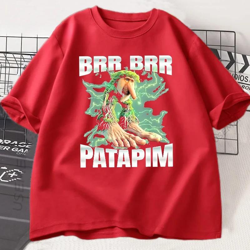 BrrBrr Patapin T-shirt Italian Brainrot T Shirt Short Sleeve Trendy T-Shirt Harajuku Tee Shirt Streetwear Unisex Tops Tee Tops