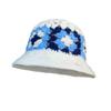 ins Hyunya wind hollow crochet color matching knitted hat female autumn and winter versatile girl show face small wool hat
