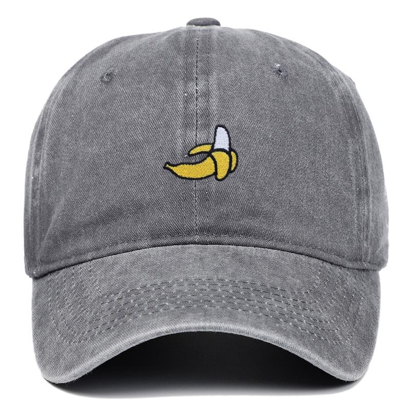 Banana Embroidered Baseball Hats for Men and Women Outdoor Sunshade Duck Tongue Hats Outdoor Travel