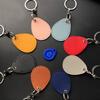 Access Card Case Leather Card Holder Keychain Key Ring Door Lock Access Tags ID Case Keychain Access Card Bag