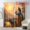 2pcs, 2D FLAT PRINTING Curtains (Without Rod) Pastoral Harmony Popular Curtain Cloth Yarn Curtains Home Decor Perfect for