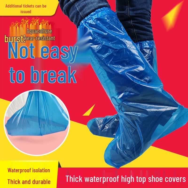 

Waterproof Non-Slip Disposable Shoe Covers for Rainy Days, Thickened Long Tube Farm Boot Covers for Outdoor Use.